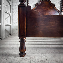 Load image into Gallery viewer, Evos Jacobean Queen Dark Hardwood Bed