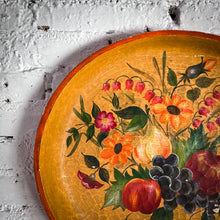 Load image into Gallery viewer, Folk Art Painted Wood Plate Wall Decor