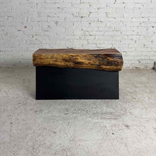Load image into Gallery viewer, Live Edge Wood Stools With Metal Base