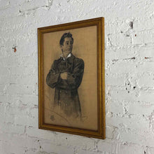 Load image into Gallery viewer, 1952 Academic Charcoal and Chalk Portrait Drawing