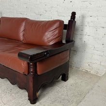 Load image into Gallery viewer, Mexican Hacienda Leather Mesquite Sofa