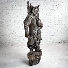 Load image into Gallery viewer, Japanese Carved Gilt Wood Samurai Decorative Statue