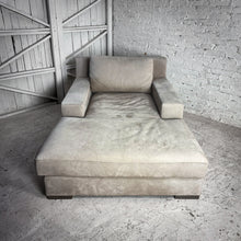 Load image into Gallery viewer, Restoration Hardware Oversized Contemporary Nubuck Leather Chaise