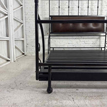 Load image into Gallery viewer, Canopy Spanish Revival Queen Leather & Iron Bed