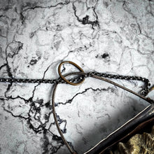 Load image into Gallery viewer, Contemporary Artisan Mixed Metals Fossil Pendant Necklace