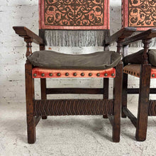 Load image into Gallery viewer, Pair of 17th C. Spanish Friar Armchairs
