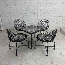Load image into Gallery viewer, Mosaic Tile & Wrought Iron Bistro Set