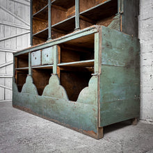 Load image into Gallery viewer, 2 Piece Antique Monumental Rustic Aged Wood Pantry Cabinet