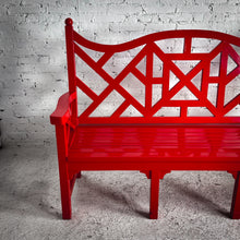 Load image into Gallery viewer, Templeton Collection Estate Furniture Red Lacquer Wood Bench