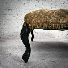 Load image into Gallery viewer, Large Rococo Style Damask Upholstered Ottoman