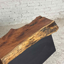 Load image into Gallery viewer, Live Edge Wood Stools With Metal Base