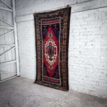 Load image into Gallery viewer, Mid Century Qashqai Small Area Oriental Knotted Rug