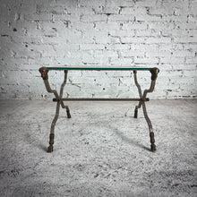 Load image into Gallery viewer, 1960s Maison Jansen Hollywood Regency Cast Brass & Glass Accent Table