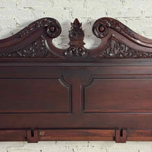 Load image into Gallery viewer, King Mahogany Rococo Canopy Bed Frame