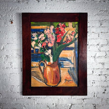 Load image into Gallery viewer, Antique Francois Guigonis Acrylic Wood Still Life Painting