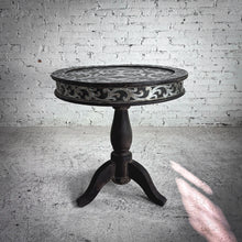 Load image into Gallery viewer, C. 1950's Indian Ebonized Wood Pedestal Table