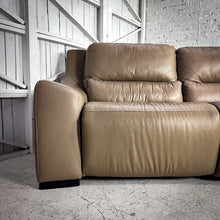 Load image into Gallery viewer, 3 Piece Zarkin Modern Taupe Leather Reclining Sectional Sofa