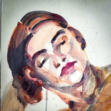Load image into Gallery viewer, Signed Watercolor Figure Study Nude