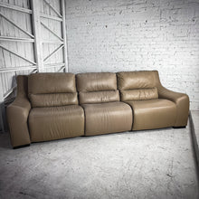 Load image into Gallery viewer, 3 Piece Zarkin Modern Taupe Leather Reclining Sectional Sofa