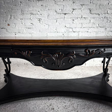 Load image into Gallery viewer, Mass Produced Victorian Style Walnut Veneer Cocktail Table