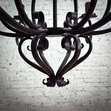 Load image into Gallery viewer, Spanish Colonial Patina Wrought Iron Chandelier