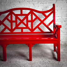 Load image into Gallery viewer, Templeton Collection Estate Furniture Red Lacquer Wood Bench