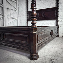 Load image into Gallery viewer, Four Poster Victorian Style Queen Wood Bed Frame