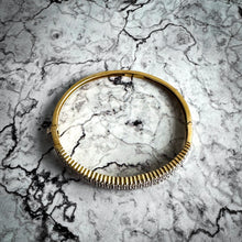 Load image into Gallery viewer, 20th C. 14K Yellow Gold Diamond Bangle