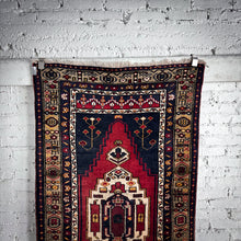 Load image into Gallery viewer, Mid Century Qashqai Small Area Oriental Knotted Rug