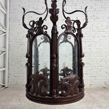 Load image into Gallery viewer, Large Spanish Revival Iron Lantern Light