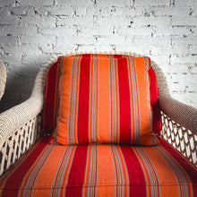 Load image into Gallery viewer, Pair Coastal Ivory Wicker Armchair