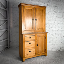 Load image into Gallery viewer, Early 20th C. Irish Pine Hutch Cabinet