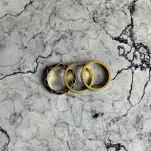 Load image into Gallery viewer, Set of 3 Vintage Italian 18K Gold Blue Enamel Band