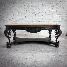 Load image into Gallery viewer, Mass Produced Victorian Style Walnut Veneer Cocktail Table