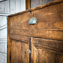 Load image into Gallery viewer, 2 Piece Early 19th Century Utilitarian Pine China Cabinet