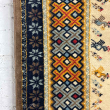 Load image into Gallery viewer, 1970's Mexican Temoaya Wool Rug with Geometric and Animal Motifs