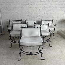 Load image into Gallery viewer, Set of 6 Italian Style Iron Garden Chairs