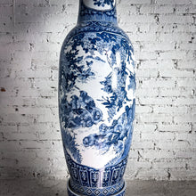Load image into Gallery viewer, Monumental Chinese Export Blue & White Porcelain Floor Vase