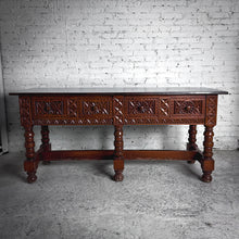 Load image into Gallery viewer, Spanish Revival Hammered Copper-Clad Oak Desk