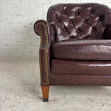 Load image into Gallery viewer, Vintage Tufted Leather Club Chair