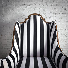 Load image into Gallery viewer, Rococo Revival Fabric Satin Wood Bergere Wingback Chair