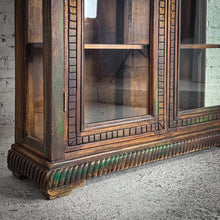 Load image into Gallery viewer, Colonial Style Dark Wood Display Cabinet