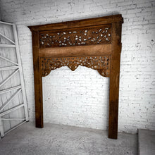 Load image into Gallery viewer, Indian Open Carved Teak Door Frame Architectural Element