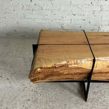 Load image into Gallery viewer, Live Edge Slab Pine Cocktail Table