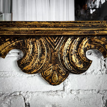 Load image into Gallery viewer, Baroque Distressed Gold Tin Frame Mirror