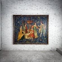 Load image into Gallery viewer, Antique Unsigned Romanticism Oil Wood Painting