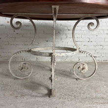 Load image into Gallery viewer, Round Parquetry & Iron Dining Table