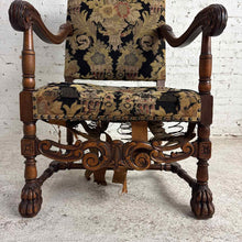 Load image into Gallery viewer, Renaissance Revival Carved Wood Armchair