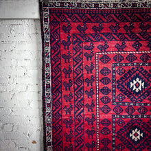 Load image into Gallery viewer, Baluch Wool Runner Afghanistan Knotted Rug