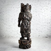 Load image into Gallery viewer, Japanese Carved Gilt Wood Samurai Decorative Statue